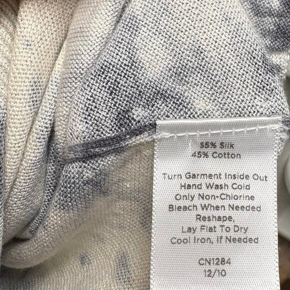 Talbots Gray White Cardigan, Floral, Silk Blend, Embroidered Flowers, Womens S - Picture 5 of 5